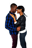 African young couple deeply in love
