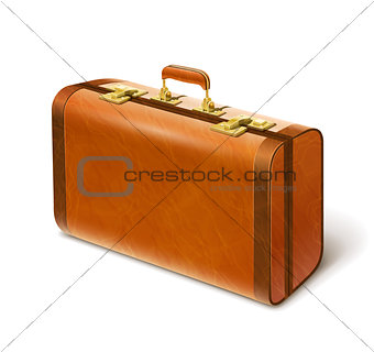 big leather suitcase