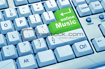 online music of computer keyboard