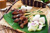 Satay  grilled meat