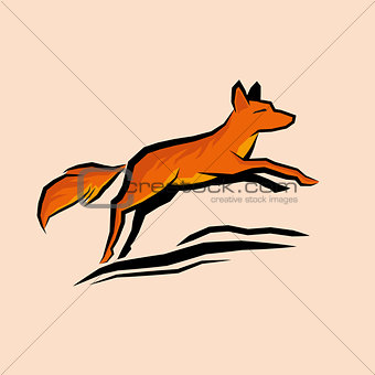 Jumping Orange Fox