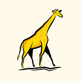 Golden Giraffe Vector