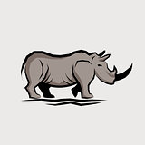 Wild Rhino Vector