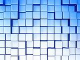 abstract cubes background in blue toned