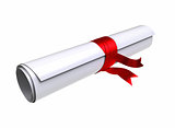 Graduation diploma - clipping path include