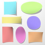 Set of color paper sticker