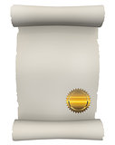 Certificate Scroll with golden seal