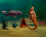 Mermaid and Dolphin