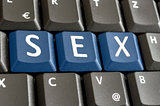 Sex spelled on computer keyboard