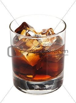 Whiskey cola cocktail