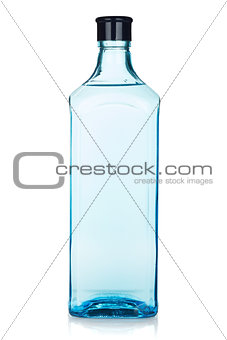 Glass gin bottle