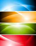 Bright abstract vector waves banners