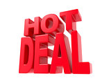 Hot Deal - Red 3D Text.