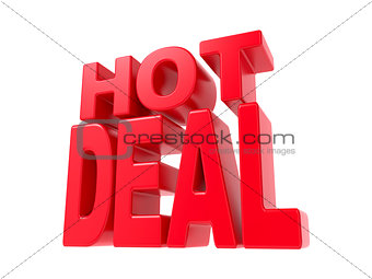 Hot Deal - Red 3D Text.