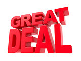 Great Deal - Red 3D Text.