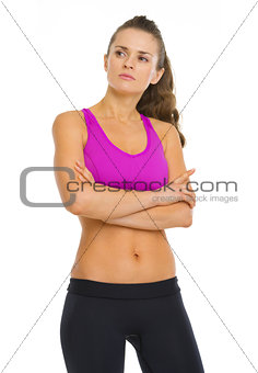 Portrait of confident fitness young woman