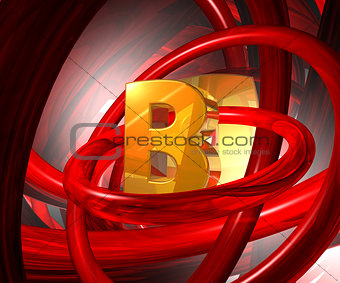 letter b in abstract space