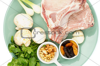 Pork Chop with Ingredients