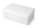 White shoe box isolated on white