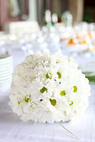Decoration of dining table for wedding reception