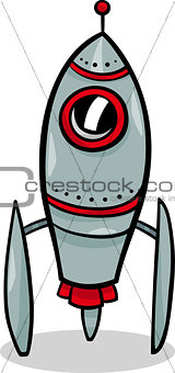 rocket spaceship cartoon illustration