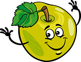 funny apple fruit cartoon illustration