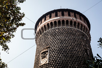 The Outer Wall of Castello Sforzesco (Sforza Castle) in Milan, I