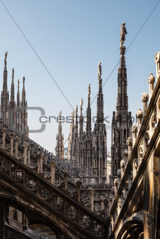 Roof of the Famous Milan Cathedral, Lombardy, Italy