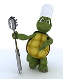 tortoise chef with pasta spoon