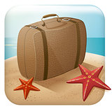 App Travel Icon With Suitcase