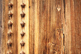 Ancient wood with rivets