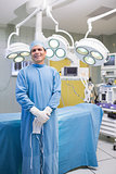 Surgeon posing in an operation theater