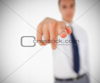 Man pointing