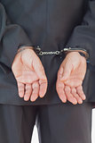 Closeup of arrested man