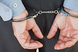 Closeup of arrested businessman