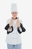 Chef showing thumbs up sign