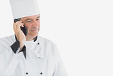 Male chef on call