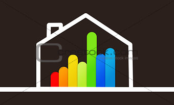 Energy efficient house graphic