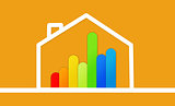 Energy efficient house graphic