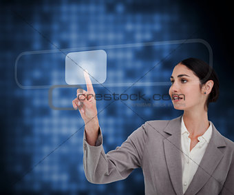 Businesswoman standing against a background