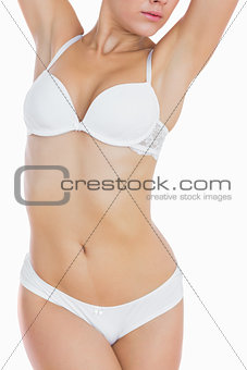 Sensuous woman wearing bra and panties