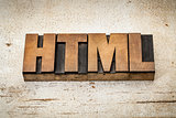 html acronym in wood type