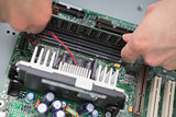 Computer engineer repairing cpu