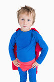 Portrait of boy dressed as superhero