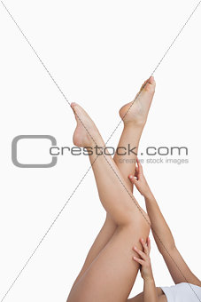 Womans bare legs