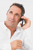 Portrait of man phoning