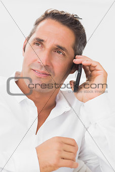 Portrait of man phoning