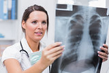 Doctor with xray at clinic