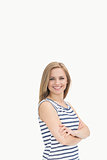Portrait of happy confident casual woman with arms crossed