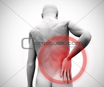 Digital figure with back pain